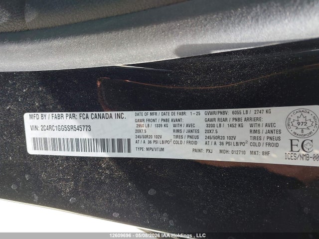 Chrysler Pacifica Limited 2025 2C4RC1GG5SR545773 Image 9
