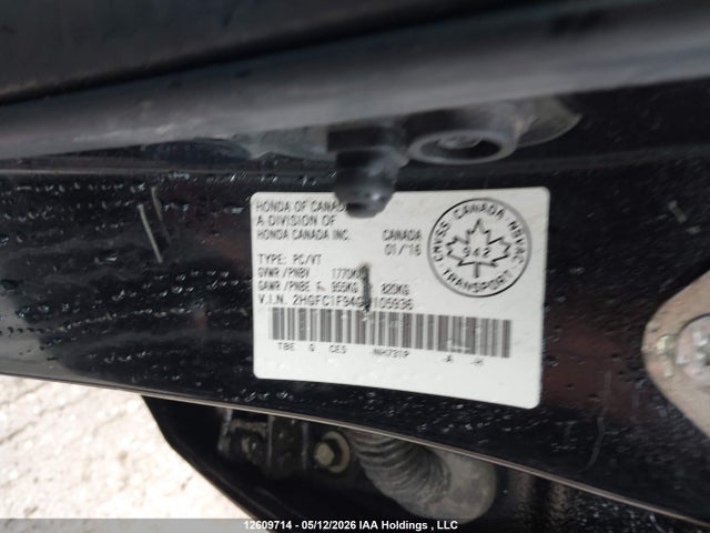 2HGFC1F94GH105936 Honda Civic Touring