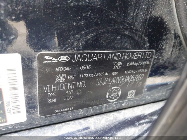 Продаж на аукціоні авто 2017 Jaguar Xe 3.0l V6 Sc R-sport, vin: SAJAL4BV9HA957892, номер лоту: 12609725