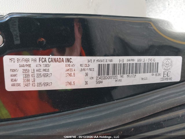 Aukcja sprzedaży 2016 Dodge Grand Caravan Se, vin: 2C4RDGBGXGR372251, numer aukcji: 12609740
