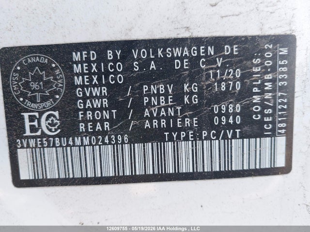 3VWE57BU4MM024396 Volkswagen JETTA SEL