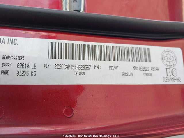 Aukcja sprzedaży 2019 Chrysler 300c, vin: 2C3CCAPT5KH628567, numer aukcji: 12609784