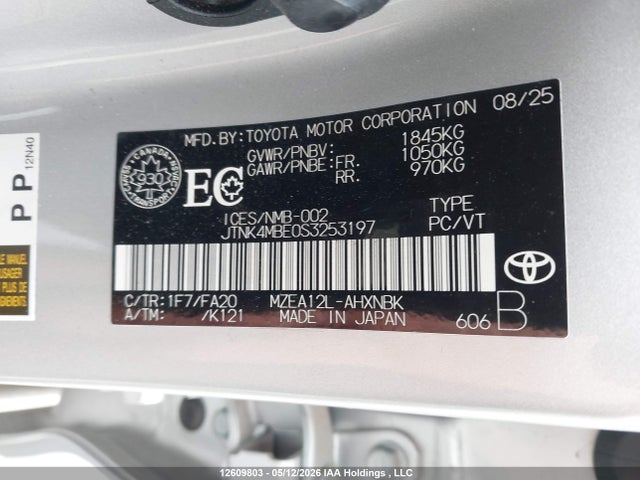Toyota Corolla 2025 JTNK4MBE0S3253197 Image 19