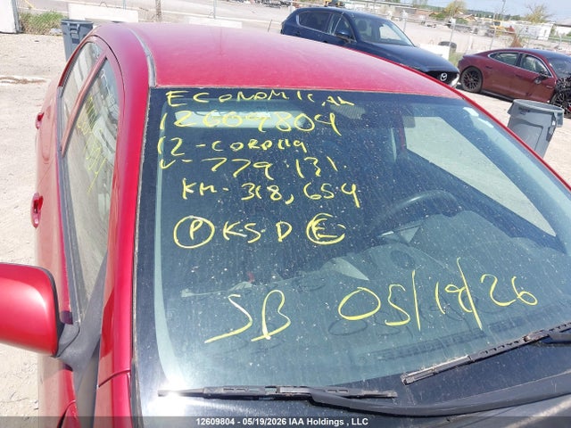 12609804 :رقم المزاد ، 2T1BU4EE2CC779131 vin ، 2012 Toyota Corolla Ce مزاد بيع