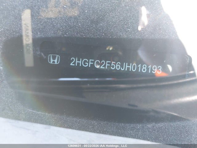 Продажа на аукционе авто 2018 Honda Civic Lx, vin: 2HGFC2F56JH018193, номер лота: 12609831