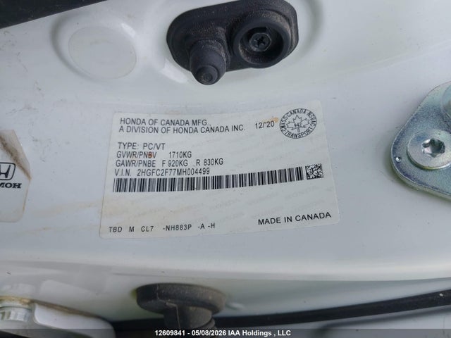 2HGFC2F77MH004499 Honda Civic Ex 4dr