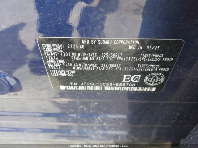 JF2SLDDC5SH585708 Subaru Forester Premium