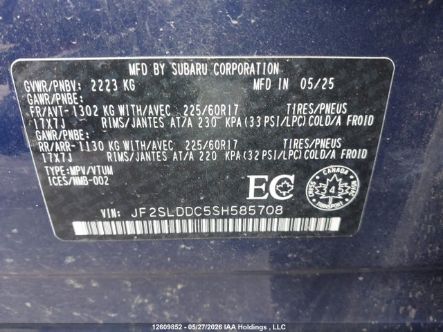 JF2SLDDC5SH585708 Subaru Forester Premium