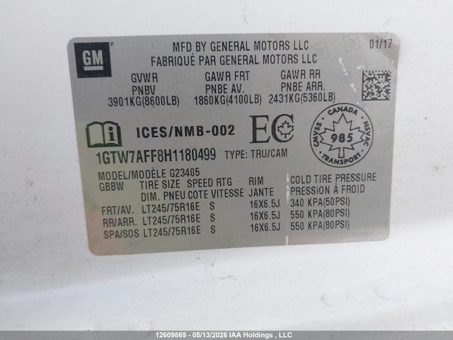 1GTW7AFF8H1180499 GMC Savana G2500