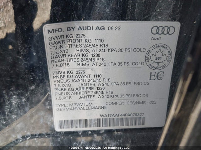 Продаж на аукціоні авто 2023 Audi A4 Allroad 45 Komfort, vin: WA17AAF44PA079327, номер лоту: 12609874