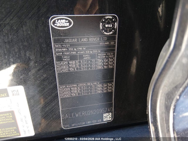 SALEWERU2N2095740 Land Rover Defender 110 Xs Edition