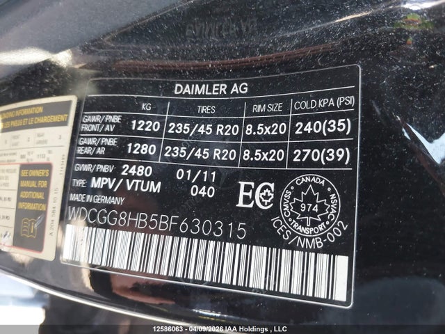 Aukcja sprzedaży 2011 Mercedes-benz Glk 350 4matic, vin: WDCGG8HB5BF630315, numer aukcji: 12586063