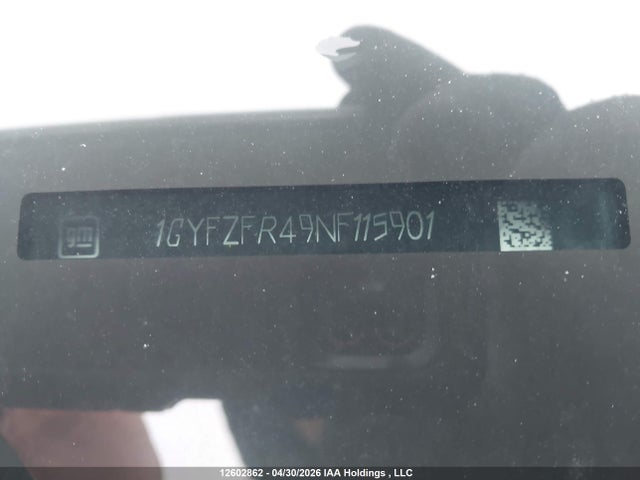 12602862 :رقم المزاد ، 1GYFZFR49NF115901 vin ، 2022 Cadillac Xt4 Sport مزاد بيع