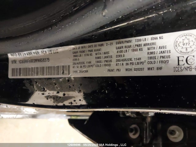 1C6SRFHM9MN658375 RAM 1500 Limited