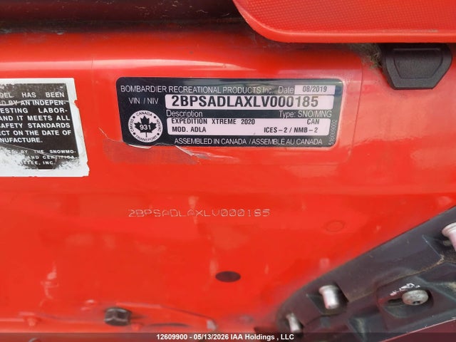 Продаж на аукціоні авто 2020 Skidoo Expedition, vin: 2BPSADLAXLV000185, номер лоту: 12609900