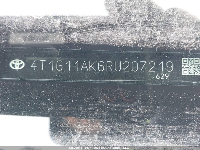 4T1G11AK6RU207219 Toyota CAMRY SE