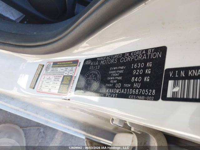 Продажа на аукционе авто 2013 Kia Rio Ex/lx/lx+/sx, vin: KNADM5A31D6870528, номер лота: 12609942