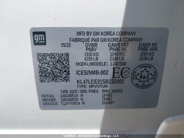 KL47LCE21SB232402 Buick Envista