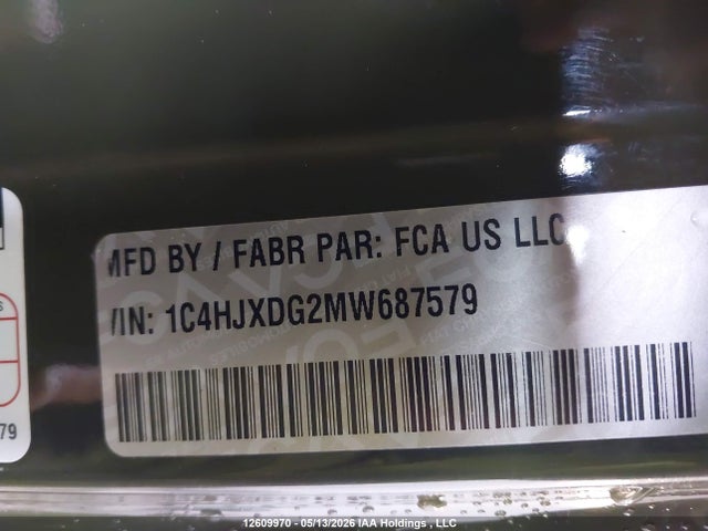 1C4HJXDG2MW687579 Jeep Wrangler Unlimited Sport