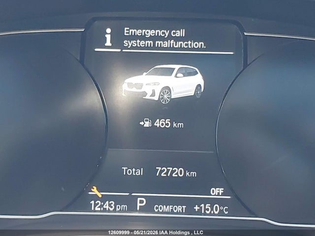 12609999 :رقم المزاد ، 5UX53DP06N9K40861 vin ، 2022 Bmw X3 Xdrive30i مزاد بيع