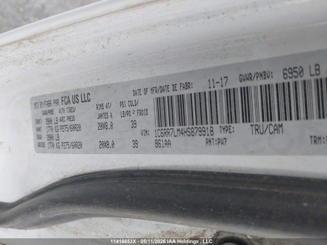 1C6RR7LM4HS879918 RAM 1500 Slt