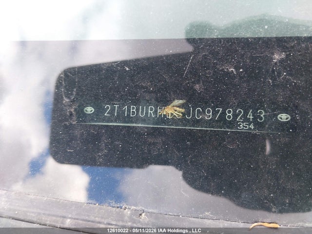 12610022 :رقم المزاد ، 2T1BURHE3JC978243 vin ، 2018 Toyota Corolla Le مزاد بيع