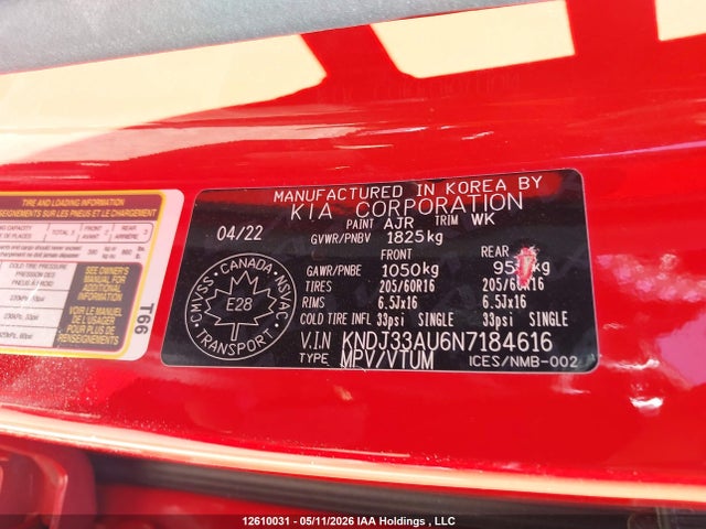 KNDJ33AU6N7184616 KIA SOUL EX