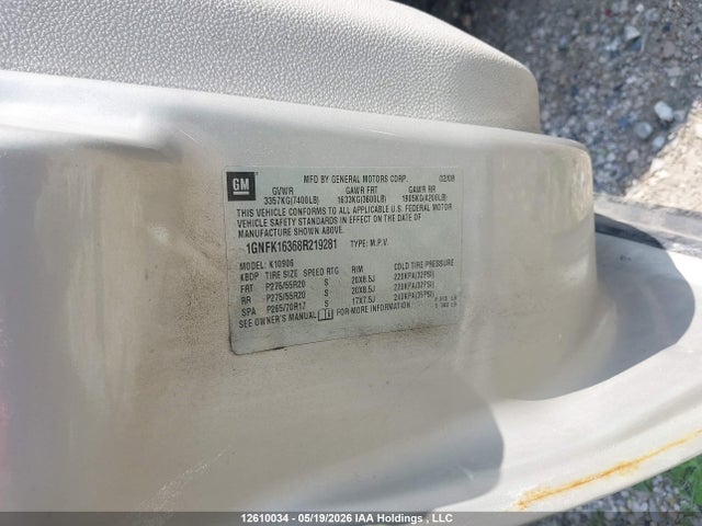 Aukcja sprzedaży 2008 Chevrolet Suburban 1500 Ltz, vin: 1GNFK16368R219281, numer aukcji: 12610034