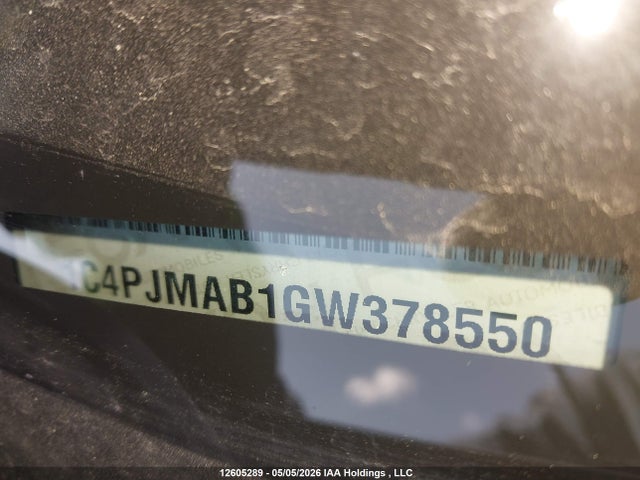 1C4PJMAB1GW378550 Jeep Cherokee Sport