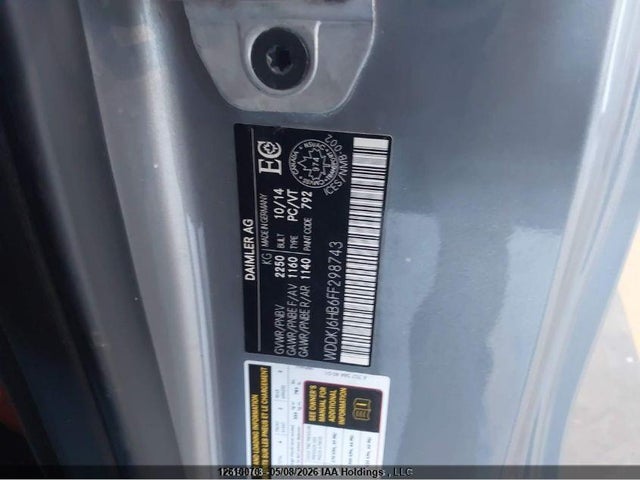 12610070 :رقم المزاد ، WDDKJ6HB6FF298743 vin ، 2015 Mercedes-benz E 400 4matic مزاد بيع