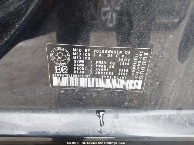3VWSM7BU8NM015787 Volkswagen Jetta Comfortline