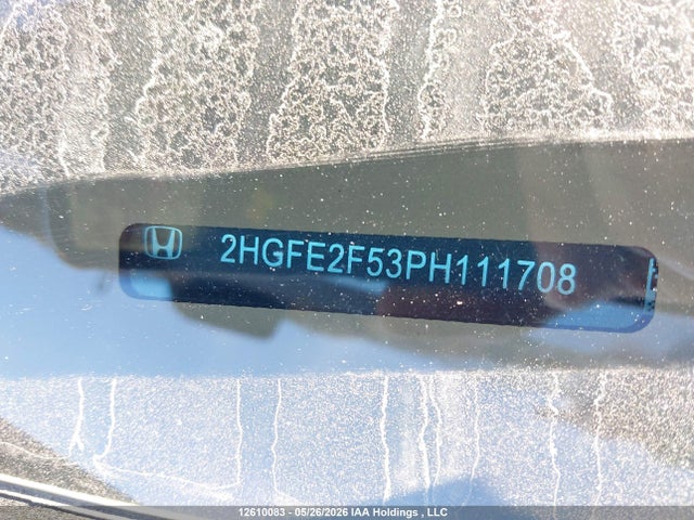 2HGFE2F53PH111708 Honda Civic Sport/sport-b