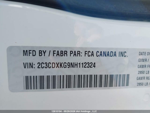 Продажа на аукционе авто 2022 Dodge Charger Police, vin: 2C3CDXKG9NH112324, номер лота: 12610104