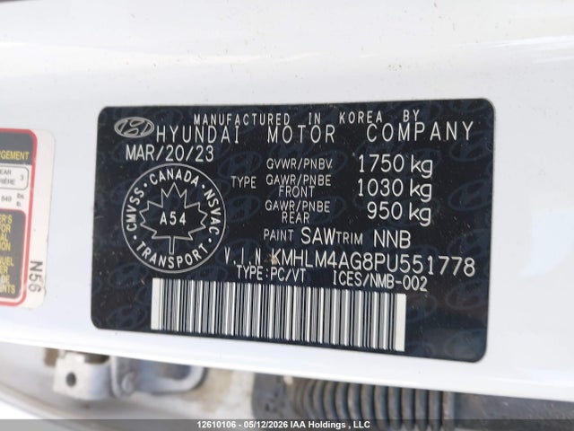 Aukcja sprzedaży 2023 Hyundai Elantra Sel, vin: KMHLM4AG8PU551778, numer aukcji: 12610106
