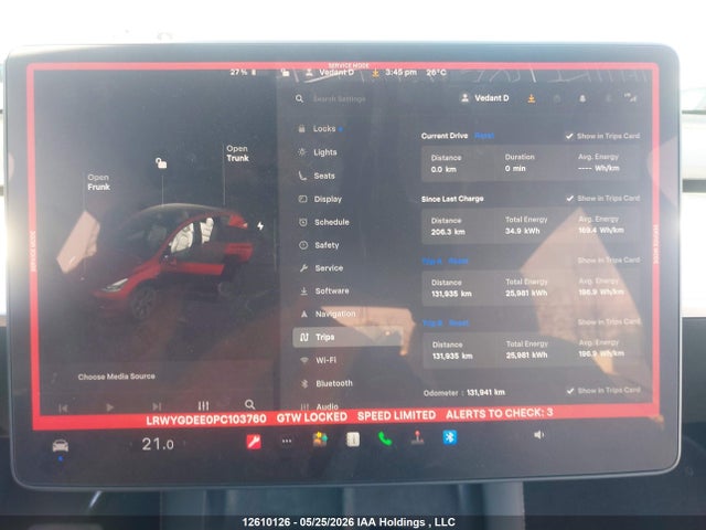 LRWYGDEE0PC103760 Tesla Model Y Long Range