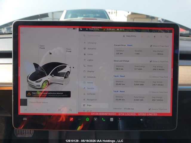 Tesla Model 3 Long Range 2022 5YJ3E1EB5NF163511 Image 7