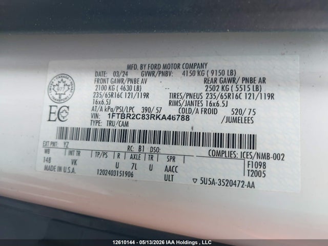 Ford Transit-250 Cargo 2024 1FTBR2C83RKA46788 Image 9