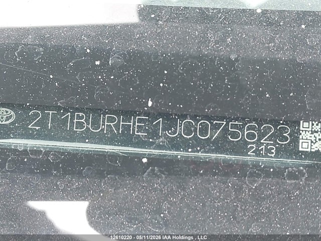 2T1BURHE1JC075623 Toyota Corolla L/le/xle/se/xse