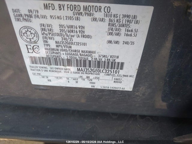MAJ3S2GE0LC325101 Ford Ecosport Se