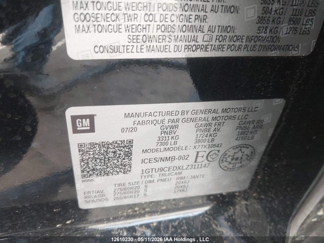 GMC Sierra 1500 Elevation 2020 1GTU9CEDXLZ311147 Image 22