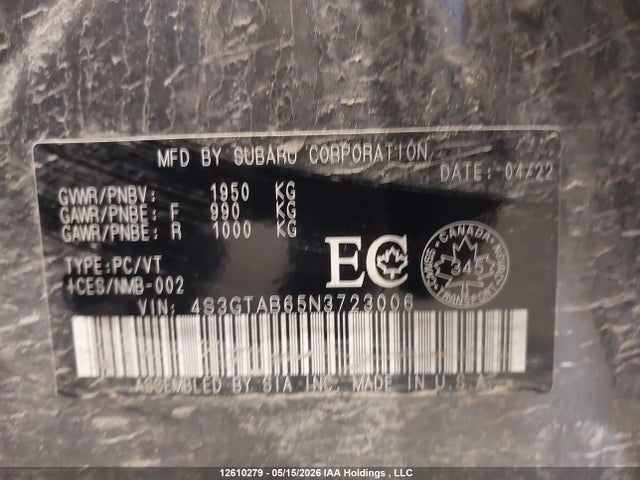 Subaru Impreza 2022 4S3GTAB65N3723006 Image 19