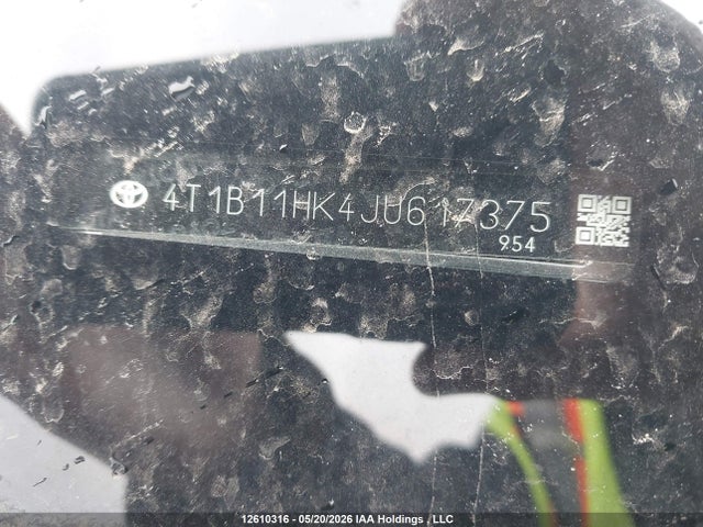 Продаж на аукціоні авто 2018 Toyota Camry, vin: 4T1B11HK4JU617375, номер лоту: 12610316