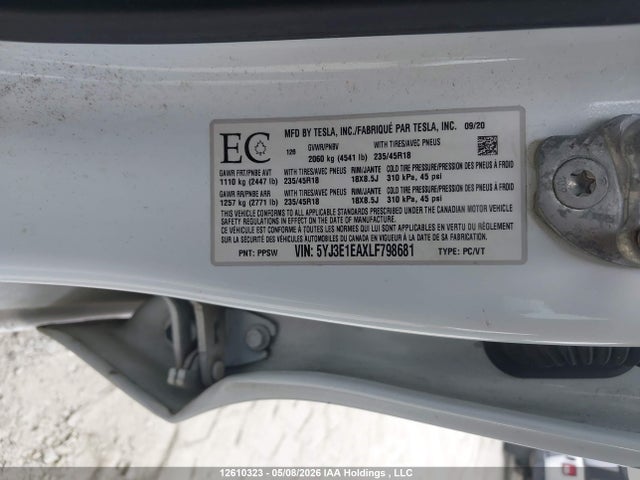 5YJ3E1EAXLF798681 Tesla MODEL 3