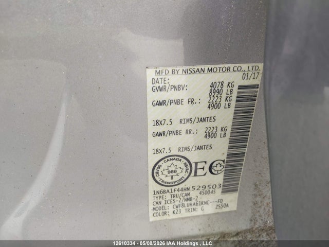1N6BA1F44HN529503 Nissan Titan Xd Sl/pro-4x/plat Reserve