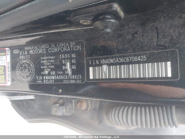 Продажа на аукционе авто 2012 Kia Rio Ex/lx/lx+/sx, vin: KNADM5A36C6708425, номер лота: 12610344