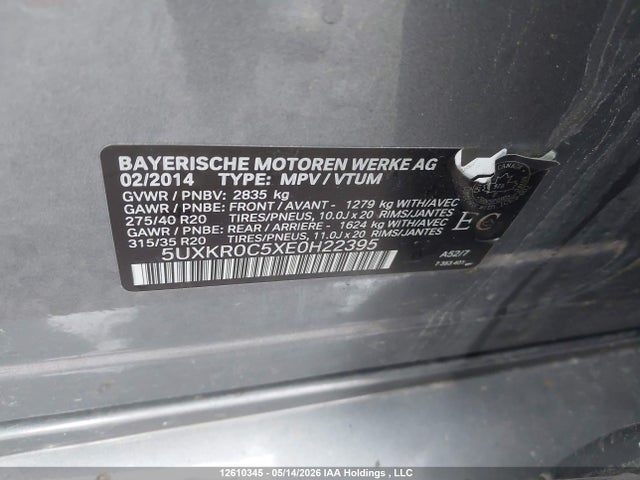 5UXKR0C5XE0H22395 BMW X5 35i
