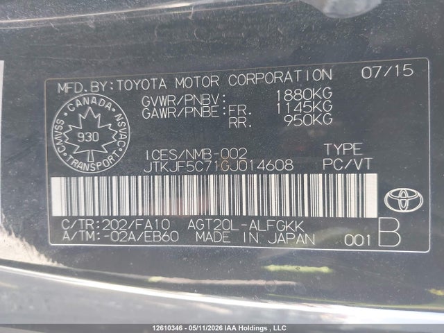 Scion TC 2016 JTKJF5C71GJ014608 Image 9