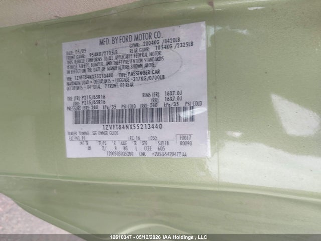 Продаж на аукціоні авто 2005 Ford Mustang Convertible, vin: 1ZVFT84NX55213440, номер лоту: 12610347