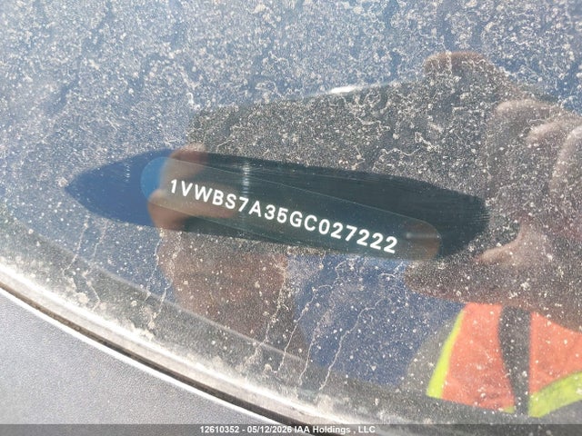 12610352 :رقم المزاد ، 1VWBS7A35GC027222 vin ، 2016 Volkswagen Passat 1.8 Tsi Comfortline مزاد بيع