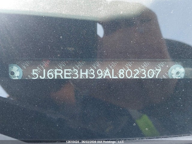 2010 Honda Cr-v Lx მანქანა იყიდება აუქციონზე, vin: 5J6RE3H39AL802307, აუქციონის ნომერი: 12610424